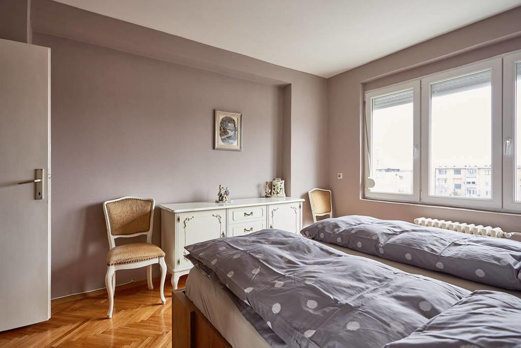 Spacious Modern Apartment In Peaceful Neighborhood Szkopje Kültér fotó